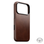 Capa tradicional de couro Horween iPhone 18 Pro Rustic Brown