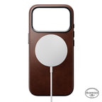 Capa tradicional de couro Horween iPhone 18 Pro Rustic Brown