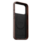 Capa tradicional de couro Horween iPhone 18 Pro Rustic Brown