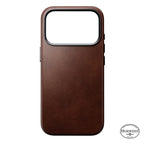 Capa tradicional de couro Horween iPhone 18 Pro Rustic Brown