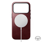 Capa de couro Horween Traditional iPhone 18 Pro Burgundy