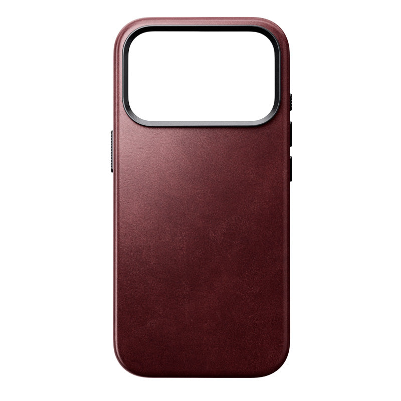 Capa de couro Horween Traditional iPhone 18 Pro Burgundy
