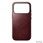 Capa de couro Horween Traditional iPhone 18 Pro Burgundy