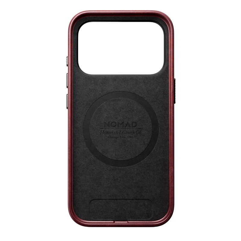 Capa de couro Horween Traditional iPhone 18 Pro Burgundy