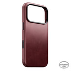 Capa de couro Horween Traditional iPhone 18 Pro Burgundy