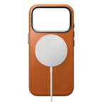 Capa Traditional Horween de couro iPhone 18 Pro Saddle