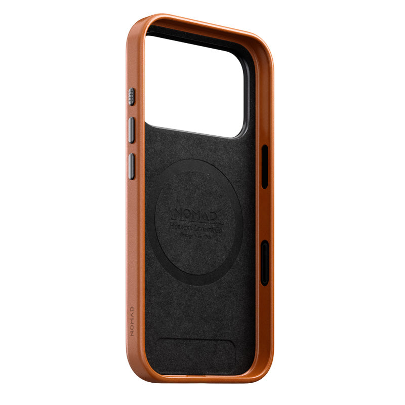 Capa Traditional Horween de couro iPhone 18 Pro Saddle