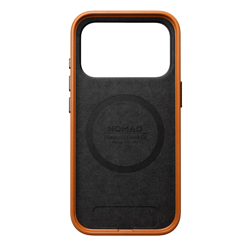 Capa Traditional Horween de couro iPhone 18 Pro Saddle