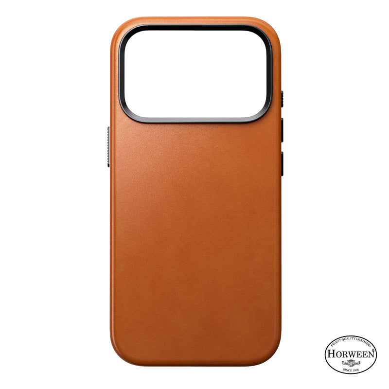Capa Traditional Horween de couro iPhone 18 Pro Saddle