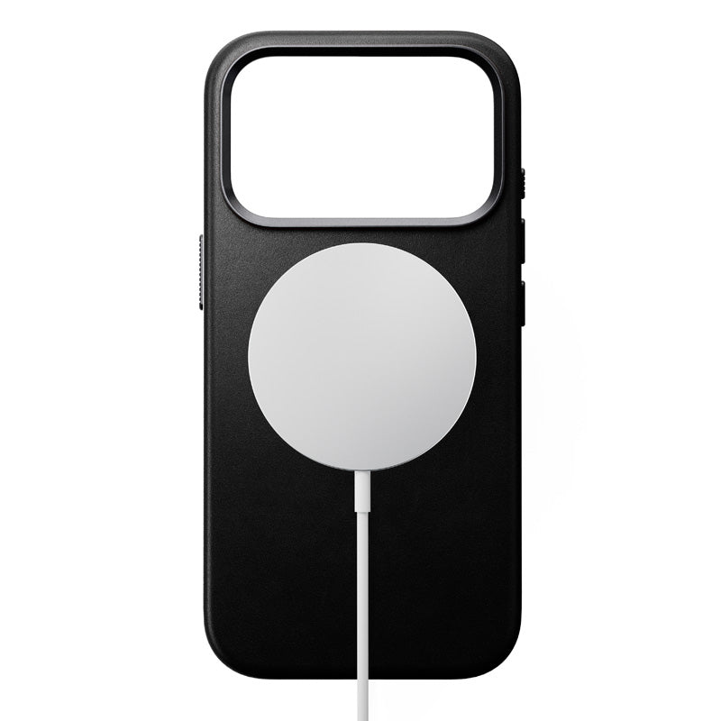 Capa Traditional em couro Nomad iPhone 18 Pro Preto