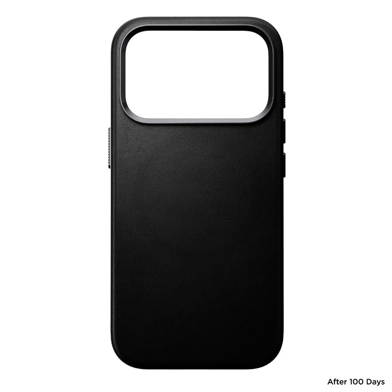 Capa Traditional em couro Nomad iPhone 18 Pro Preto