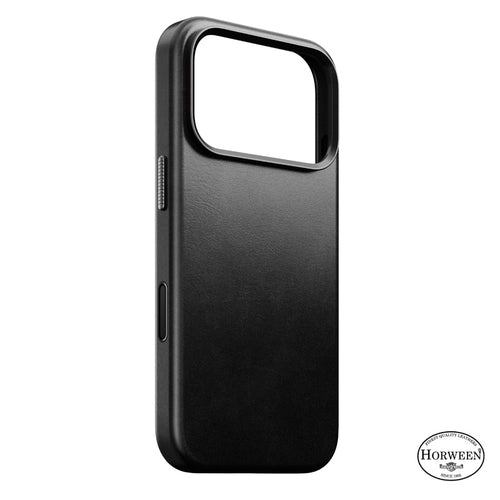 Capa Traditional Horween de couro iPhone 18 Pro / iPhone 17 Pro Preto