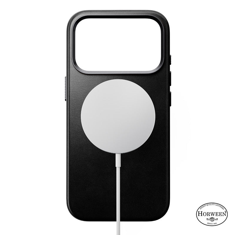 Capa Traditional de couro Horween iPhone 18 Pro Preto