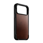 Capa Rugged de couro iPhone 18 Pro Max / 17 Pro Max Rustic Brown