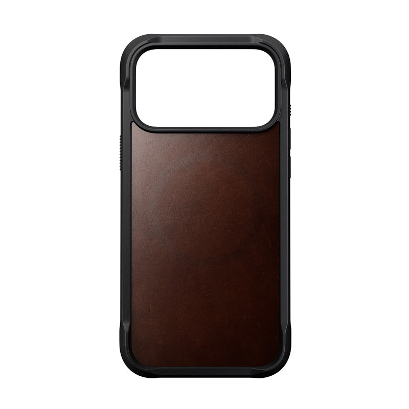 Capa Rugged de couro iPhone 18 Pro Max / 17 Pro Max Rustic Brown