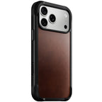 Capa Rugged de couro iPhone 18 Pro Max / 17 Pro Max Rustic Brown