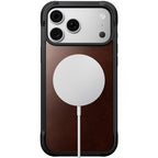 Capa Rugged de couro iPhone 18 Pro Max / 17 Pro Max Rustic Brown