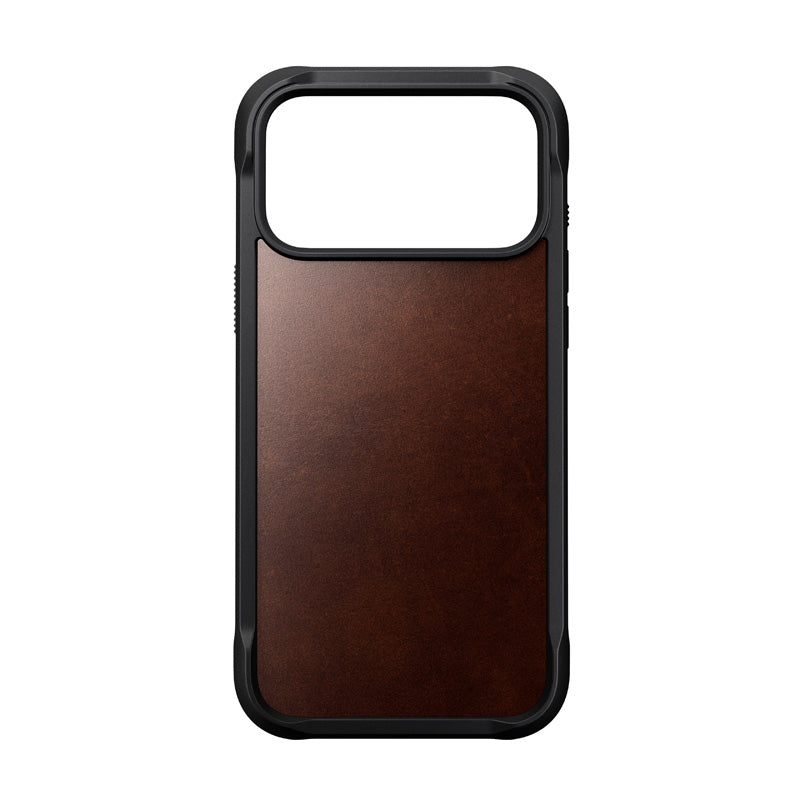 Capa Rugged de couro iPhone 18 Pro Max / 17 Pro Max Rustic Brown