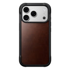 Capa Rugged de couro iPhone 18 Pro / 17 Pro Rustic Brown