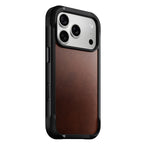 Capa Rugged de couro iPhone 18 Pro / 17 Pro Rustic Brown