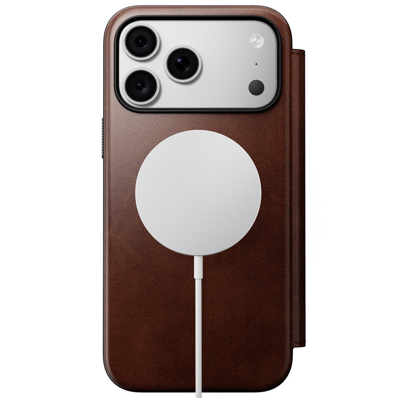 Folio de Couro Modern Horween iPhone 18 Pro Max / 17 Pro Max Rustic Brown