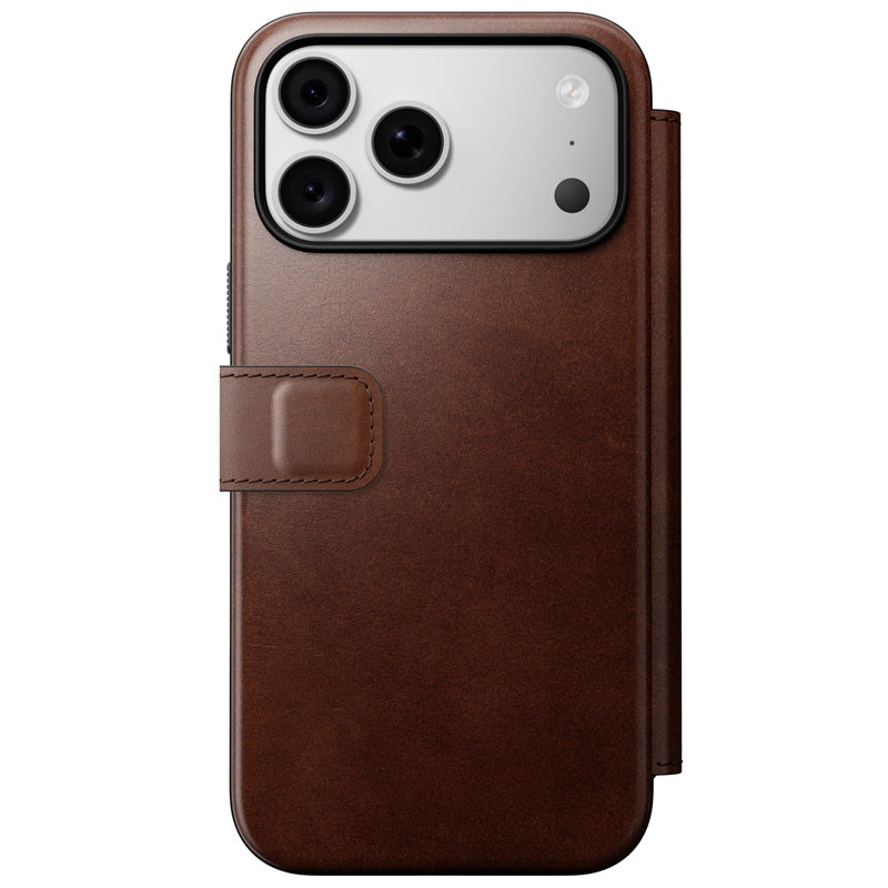 Folio de Couro Modern Horween iPhone 18 Pro Max / 17 Pro Max Rustic Brown