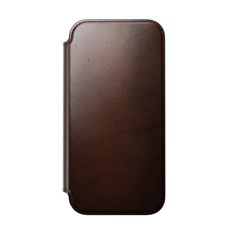 Folio de Couro Modern Horween iPhone 18 Pro Max / 17 Pro Max Rustic Brown