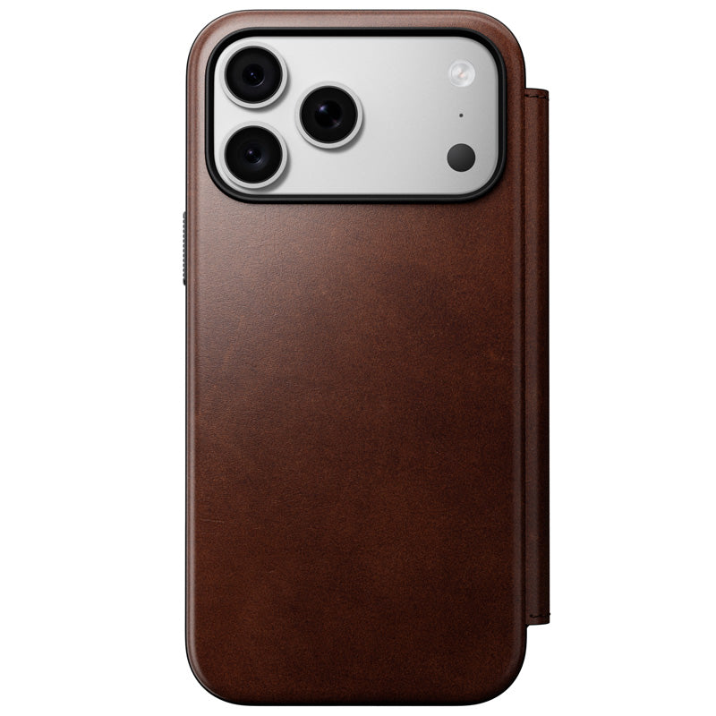 Folio de Couro Modern Horween iPhone 18 Pro Max / 17 Pro Max Rustic Brown