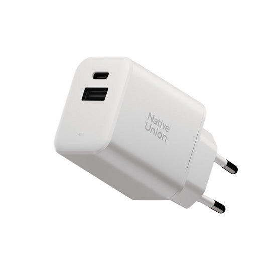 Carregador rápido GaN PD 45W 1C + 1A Branco