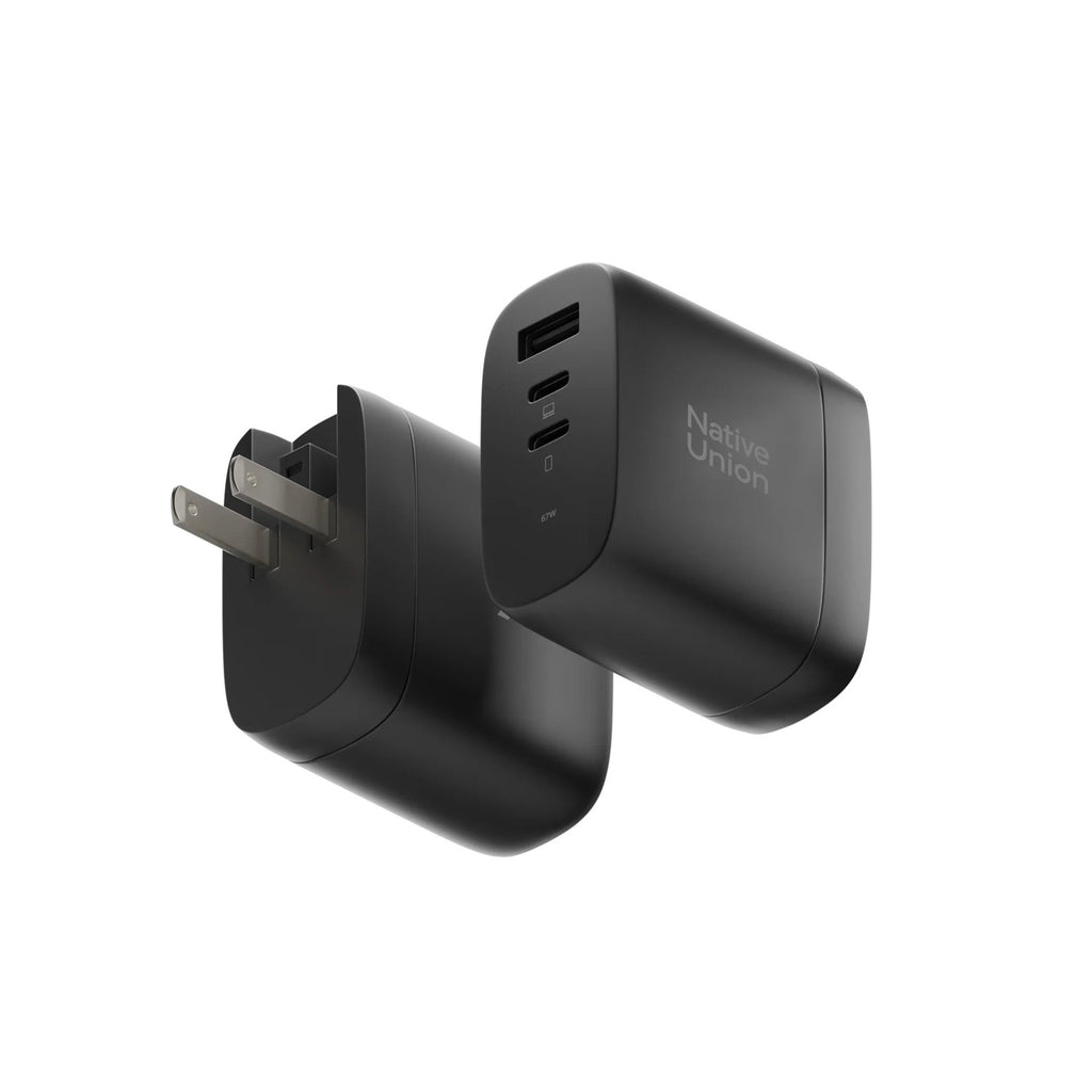 Carregador Fast GaN PD 67W (3 portas) Preto