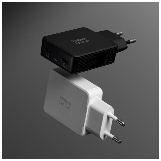 Carregador Pocket GaN 65 W USB-C duplo, Preto