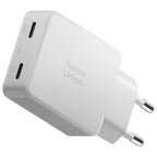 Carregador Pocket GaN 65 W USB-C duplo Branco