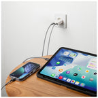 Carregador Pocket GaN 65 W USB-C duplo Branco