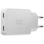 Carregador Pocket GaN 65 W USB-C duplo Branco