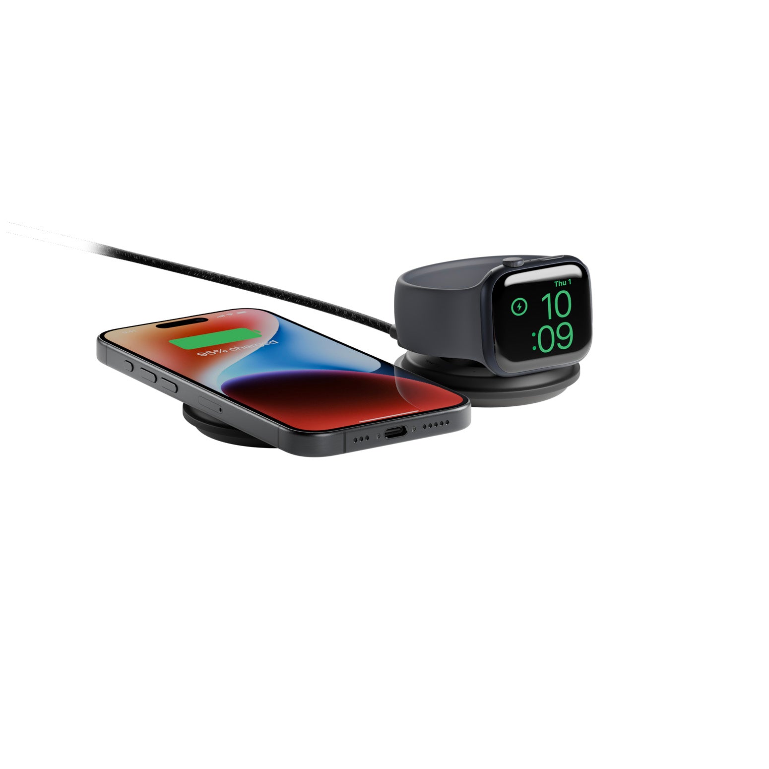 Voyage Carregador sem fio 2 em 1 Qi2 Preto