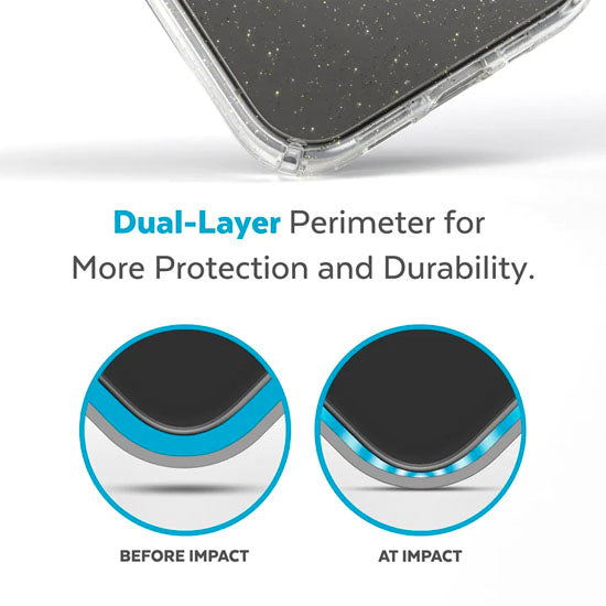 Presidio Perfect-Clear iPhone 14 Pro Max Gold Glitter