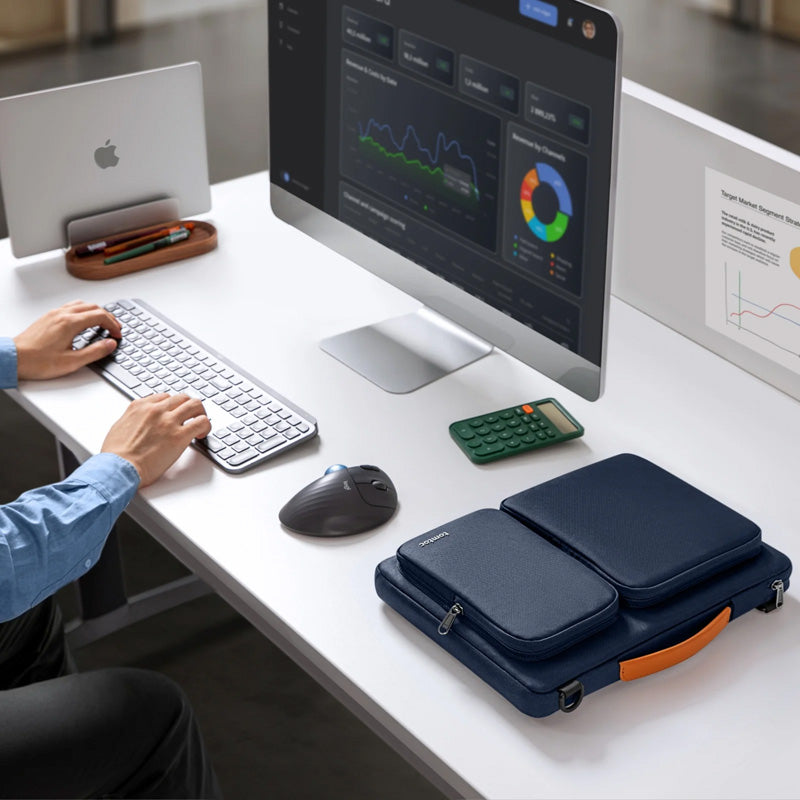 Bolsa de ombro Defender-A42 para MacBook Pro 14" Azul Marinho