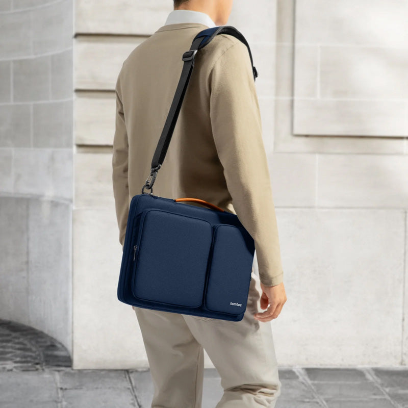 Bolsa de ombro Defender-A42 para MacBook Pro 14" Azul Marinho