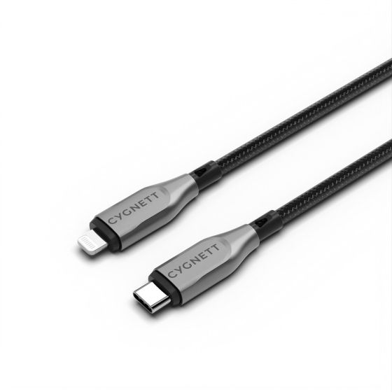 Armoured Lightning to USB-A cable (1m) Black - Cygnett