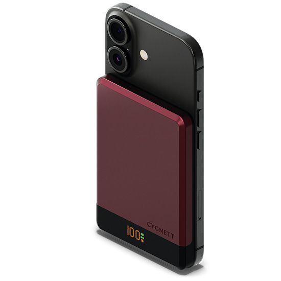 Magnetic Battery MagSlim 5000mAh Cherry - Cygnett