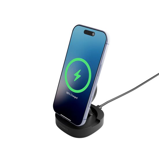 ChargeBase Qi2 Foldable Magnetic Wireless Charger Black - Cygnett
