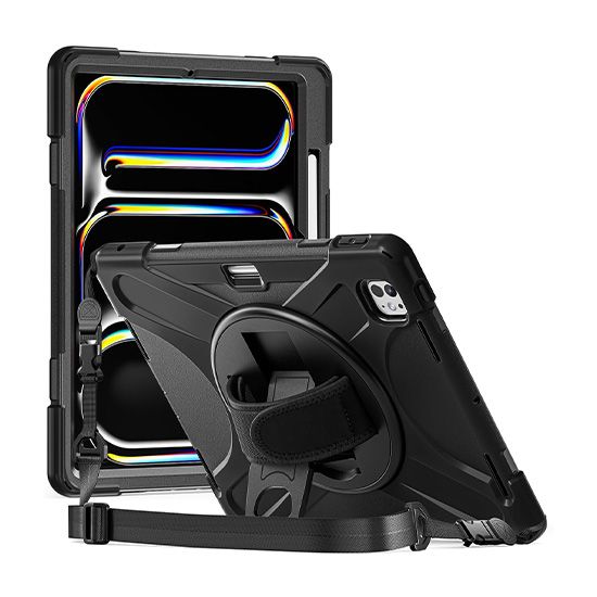 Securit Rotative case iPad Pro 13 (2024 - M4) Black Polybag - MW