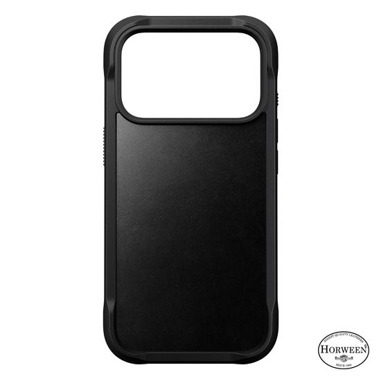 Rugged Leather Case Horween iPhone 17 Pro Black - Nomad