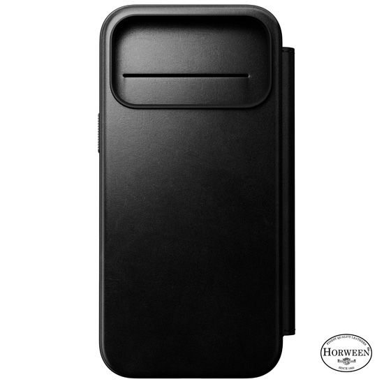 Leather Folio Modern Horween iPhone 17 Pro Max Black - Nomad