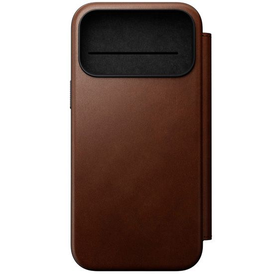 Modern Leather Folio iPhone 17 Pro Max Brown - Nomad