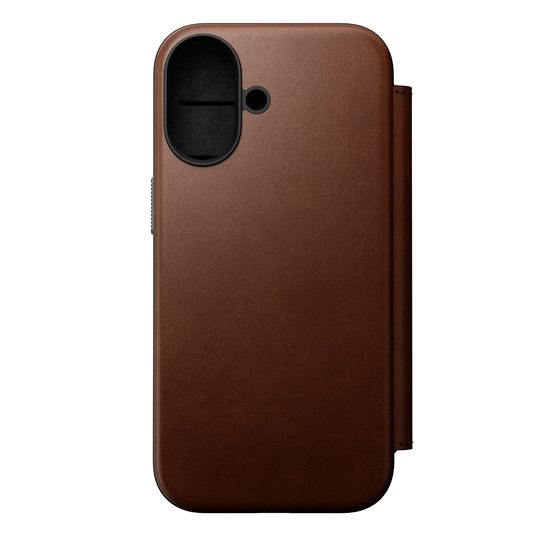 Modern Leather Folio iPhone 17 Brown - Nomad