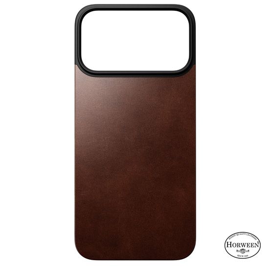 Magnetic Leather Back case Horween iPhone 17 Pro Brown - Nomad