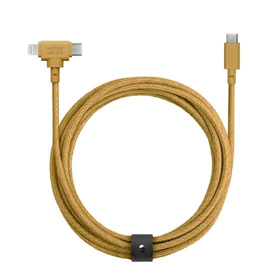 ECO Belt Universal USB-C to USB-C/Lightning cable (1.8m) Kraft - Native Union