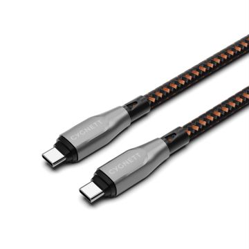 Armoured P240W USB 4.0 USB-C to USB-C cable (1m) Black/Orange