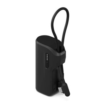 Thumboost Power Bank 5,000mAh + USB-C Cable Combo Black